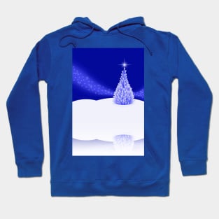 Winter Tree Night Scene Hoodie